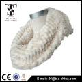 Knit Scarf white overlapping Winter Womens infinity Scarves                        
                                                Quality Choice